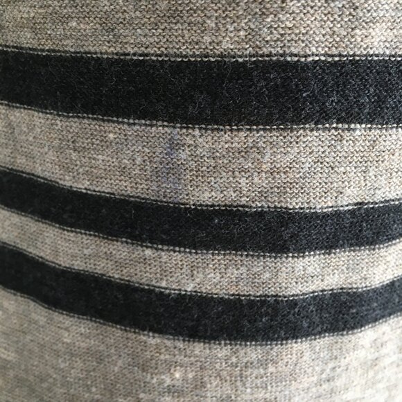 VINCE Taupe Dark Gray Striped Sleeveless Knit Maxi Dress - Picture 9 of 10